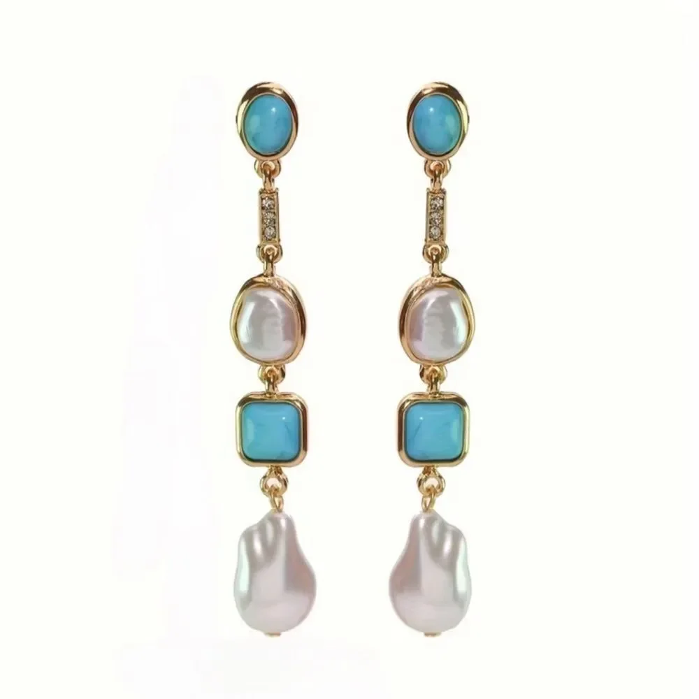 Turquoise Drop Earrings N1958